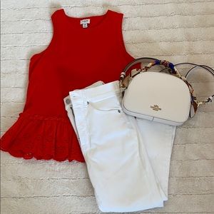 J. Crew Eyelet-Hem Tank Top